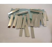 RUIXUAN 3/8x2inch Small Glass Rectangle Craft Mirrors Bulk 120 Pieces Mosaic Tiles