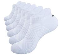RUIXUE 6 Pairs Mens Running Socks, Cushioned Cotton Sports Socks for Men Women Ladies, Breathable Low Cut Trainer Ankle Socks for Hiking, Work, School