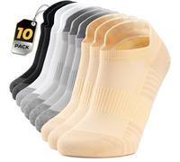 RUIXUE Mens Sports Socks 10 Pairs Breathable Trainer Running Socks for Women Men, Cotton Walking Sock Low Cut Ankle Hiking Sock for Casual and Athletic Wear