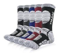 RUIXUE Mens Thermal Socks Thick Warm Winter Socks, Breathable Walking Crew Sock Outdoor Multi Performance Sock for Hiking Trekking Running (5 Pairs/6 Pairs)