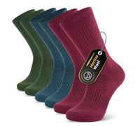 RUIXUE Mens Walking Socks, Merino Wool Hiking Socks for Men Women, Breathable Moisture Wicking Athletic Socks for Running Trainer Work Skiing and Outdoor Sports - 3 Pairs