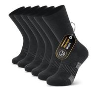 RUIXUE Mens Walking Socks, Merino Wool Hiking Socks for Men Women, Breathable Moisture Wicking Athletic Socks for Running Trainer Work Skiing and Outdoor Sports - 3 Pairs