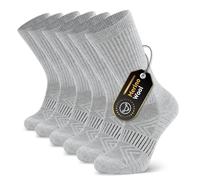 RUIXUE Mens Walking Socks, Merino Wool Hiking Socks for Men Women, Breathable Moisture Wicking Athletic Socks for Running Trainer Work Skiing and Outdoor Sports - 3 Pairs