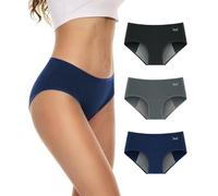 RUIXUE Women Period Pants, Cotton Menstrual Underwear for Women, Heavy Flow Postpartum Leakproof Knickers Extra Protection Pack of 3