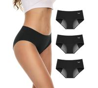 RUIXUE Women Period Pants, Cotton Menstrual Underwear for Women, Heavy Flow Postpartum Leakproof Knickers Extra Protection Pack of 3