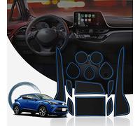 Ruiya Compatible with 2016-2023 Toyota C-HR CHR Car Rubber Mats, CHR Accessories Non-Slip Mats with Door Slot, Armrest Drink Holder, Centre Console