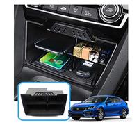 Ruiya Compatible with Honda Civic MK10 2018-2021 Centre Console Storage Box, Civic MK10 Armrest Organiser Tray Centre Armrest Car Civic MK10 Accessories Storage Box Centre Armrest Glove Box