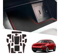 Ruiya Compatible with Hyundai KONA EV 2020-2023 Car Rubber Mats, KONA EV Car Mats Door Slot Mat Car Armrest Drink Holder Mat Centre Console Non-Slip Mats Interior Rubber Mats KONA EV Accessories