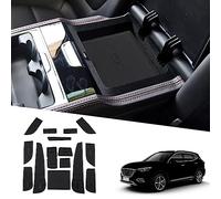 RUIYA Compatible with MG HS/EHS EV/HS Plug-in Hybrid 2018-2023 Car Rubber Mats, Car Mats Door Slot Mat Car Armrest Drink Holder Mat Centre Console Non-Slip Mats Rubber Mats MG HS Accessories