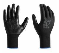 Ruiyang 12 Pairs Black Worker Gloves Handling Safety Work Gloves General handling, Builders Construction, Engineering, Maintenance, Material Handling, Packing Warehouse (12 Pairs Red, L)