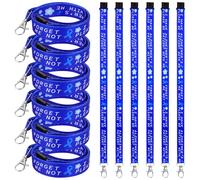 RUIYELE 12 PACK Alzheimer's Awareness Lanyard Dementia Forget Me Not Lanyard I Have Alzheimers Please Be Patient with Me Forget Me Not