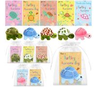 RUIYELE 15 PCS You're Turtley Awesome Employee Gifts Turtle Stuffed Plush | Bulk Inspirational Animal Party Thank You Gifts for Nurses Coworkers Teachers Team Staff Volunteer Work Events
