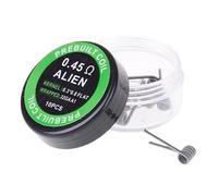 RUIYITECH 10PCS Alien fused Clapton Prebuilts Coils for RDA RBA Rebuildable Atomizer Heating Wires Coil Tool Alien Clapton Heating Wire (Alien Clapton 0.45ohm)