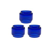 RUIYITECH 3PCS Multicolor Bubble Glass Tubes for SMOK TFV12 PRINCE RTA Replacement Bulb Fat Tank Glass Tubes (Blue)