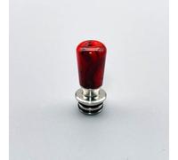 RUIYITECH 510 Stainless Steel + Resin Long Drip Tip 510 mouthpiece (SS-Red)