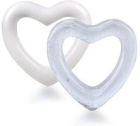 RUIYUE Glowing Pool Rings,Inflatable Heart Pool Float, Sweet Love Swim Rings Float Loungers Tube For Summer Water Fun Beach Party Toys For Adults L...