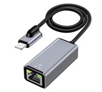 RUIZHI Lightning-auf-Ethernet-Adapter,[Apple MFi-zertifiziert]Lightning-zu-RJ45-Ethernet-LAN-Netzwerkadapter mit Ladeanschluss, 100 Mbit/s High Speed kompatibel mit iPhone/iPad/iPod