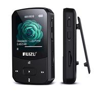 RUIZU 64GB MP3 player Bluetooth 5.0 sports music player with clip with 1.5 inch TFT colour screen, supports up to 128GB SD card，with independent volume button, FM radio, pedometer, voice recorder