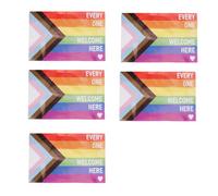 rujjftsy 5pcs Everyone Is Welcome Here Sticker, LGBT Equality Equal Rainbow Stickers, LGBT Pride Sticker Everyone is Welcome Here Car Stickers Rainbow Pride Gay Lesbian Equality Stickers for Car