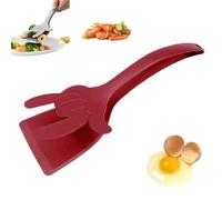 rujjftsy Egg Fipper Spatula, 2 in 1 Grip and Flip Spatula Tongs, Fried Egg Grip Flip Tongs, Double Sided Spatula Turner, Cooking Tongs Food Flip Shovel Clamp for Steak Fish Bread Pancake Pies Pizza