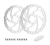 RUJOI 160mm Bike Disc Brake Rotor Set - Front & Rear Stainless Steel Brake Discs with Calipers & Bolts - MTB Parts for Mountain, Road & Hybrid Bikes