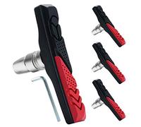 RUJOI 2 Pairs Bike Brake Pads Set,72mm V Brake Shoes with Hex Nuts and Washers, Brakes V-Brake Replacement Set for Cruiser MTB Mountain Bicycle