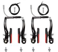 RUJOI Bike Brake kit,Bike V Brake Set with 72mm Superior V-Brake Shoes and 2 pcs Braking Cable and Cable end crimps,Ideal for Mountain,BMX Bike Brake Set Upgrade