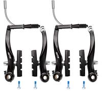 RUJOI Bike Brakes Set,Mountain Bike V Brakes Type,V-Brake Replacement Set for MTB, Road Bike,BMX,E Bike Black (2 Pack)