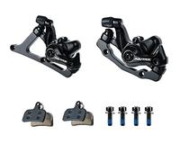 RUJOI Bike Disc Brake Caliper, Aluminum Mechanical Front and Rear Caliper for Road Bike, Mountain Bike