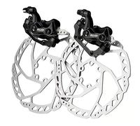 RUJOI Bike Disc Brake Kit, Aluminum Front and Rear Caliper, 160mm Rotor, Mechanic Tool-Free Pad Adjuster for Road Bike, Mountain Bike