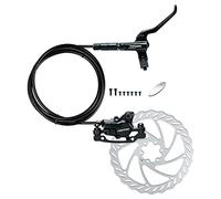 RUJOI MTB Hydraulic Disc Brakes Set, Mountain Bike Right Rear 1450mm Brake Aluminum Alloy Levers with Calipers PM/is Adapter and 160mm rotor Fit E-Bike(Pred Bled/Pads Included)