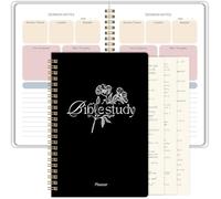 RUKAR Bible Study Journal - Church Notes Journal - Soap Bible Study Notebook for Women - Bible Notebooks for Note Taking - Based Religious Gifts, Black