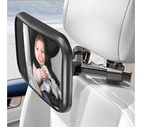 Rukie Baby Car Mirror, Car Mirror Rear View - Easy To Install, Baby Mirror For Car Back Seat Wide Crystal Clear View, Shatterproof 360° Rotation, Car Seat Mirror Rear Facing Hook Clip Design