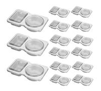 Rukjmqi 15 Pieces Double Compartment Condiment Container, Snack Containers With Lids, Small Leakproof Seasoning Storage, Reusable Salad Dressing Containers, For To-go Sauce, Condiments, Dips, Travel