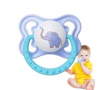 Rukjmqi 2 Pieces Baby, Toddler Pacifier, 5.7x3.8x4.5cm Pacifiers Toddl-er, Natural Silicone Toddle-r Pacifie-r for Sensitive Skin,Soft Child Teething Nipple for Travel, Nursery, Train, Airplane