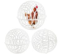 Rukjmqi 3 Pieces Chicken Ball Cage, Bal-l Shaped Movable Chicke-n House, Chick-en Orb B-all Cag-e, Ba-ll-Shaped Chic-ken Hamsterball Ca-ge Safe Walking Net Pigeon Chick Coop For Farms