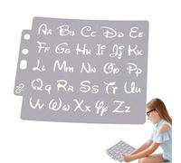 Rukjmqi Alphabet Spray Paint Stencil - Precise Multipurpose Spray Paint Stencil,Reusable Paint Stencil, Portable Letter Templates for Fabric, Wall, Furniture