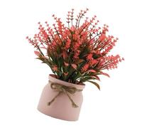 Rukjmqi Artificial Potted Plant, Fake Potted Plants, Artificial Flowers Plants Indoor With Pot, Artificial Potted Flowers, Realistic Flowers Decor Artificial Potted Plants, Faux Plants Lavender In Pot