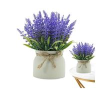 Rukjmqi Artificial Potted Plant, Fake Potted Plants, Artificial Flowers Plants Indoor With Pot, Artificial Potted Flowers, Realistic Flowers Decor Artificial Potted Plants, Faux Plants Lavender In Pot