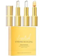 Rukjmqi Changing Color Lipstick | Color Changing Lip Gloss Set,3 Pieces Smudge-Proof Long-Lasting Moisturizing Lipstick for Women Commuting Wedding Shopping Travel