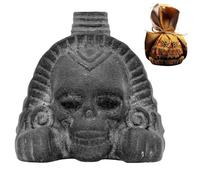Rukjmqi Death Whistle Skeleton 7.5x6.5x7.8cm Screaming Aztec Death Whistle, Aztec Whistl-e, Authentic Human Sounding Screams With Storage Bag For The Feasta Of The Dead, Black