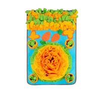 Rukjmqi Dog Foraging Mat - Digging Toys for Dogs - Interactive Carrot Farm Chew-Resistant Treat Dispenser, Squeaky Pet Slow Feeding Mat for Training Nose Work