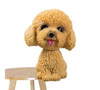 Rukjmqi Dog Nodding Head Car Dashboard Ornaments Puppy Ornament Bobble Head For Car Dashboard Nodding Dog Ornament Car Nodding Dog Doll, Resin Shaking Head Dog Decoration, Nodding Dashboard Crafts Dog