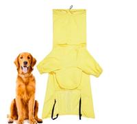 Rukjmqi Dog Rain Jacket,Pet Raincoat with Traction Rope Hole and Reflective Stripes - Adjustable Poncho for Nighttime Visibility Medium Large Pet Hiking Trips Rainy Day Walk