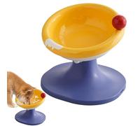 Rukjmqi Elevated Dog Bowls | 60 Degree Tilted Cat Bowls for Indoor,Raised Dish Whisker Friendly with Adjustable Height for Small Breed Feeder Treat Apartment