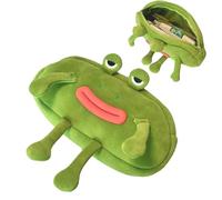 Rukjmqi Frog Pencil Case, Cute Frogs Pencils Pouch, Cutes Fro-g Penc-il Cases, Funny Large Mouth Fr-og Plush Animal Stationery Pouchs, Soft Cutee Ladies Cosmetic Bag for Boys, Children, Kids