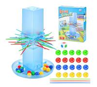 Rukjmqi kerplun-k Game For Kids, Stick Games With Beads, Colorful Sticks Dice Game With Pagoda-shaped Play Units, Sticks, And Game Unit For Train Attention And Hand-eye Coordination
