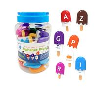 Rukjmqi Learning Alphabet Toy Ice Cream Letter, Ice Cream A-lphabet Toy, Learning Ic-e Crea-m Matching Toy Set, Match Uppercase Cognitive Pairing Game For Children,Kids Educational Sensor