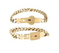 Rukjmqi Locking Bracelets for Couples Unlocking Wrist Jewelry