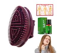 Rukjmqi Meridian Brush,Body Meridian Pressure Comb with Oil | Handheld Portable Scalp Care Muscle Massager with Point Map for Beauty Salon Daily Home